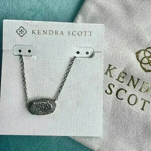 - kendra scott - elisa gunmetal pendant necklace  drusy